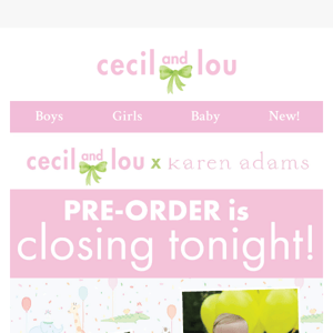 🎀Cecil and Lou x Cecil & Lou Adams Designs is closing TONIGHT!