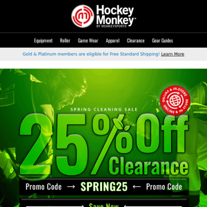 Don't Miss Out! Shop Now and Save 25% on Clearance Items at HockeyMonkey! 🛍️