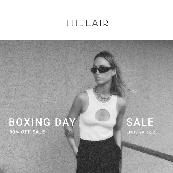 STARTING NOW: BOXING DAY SALE