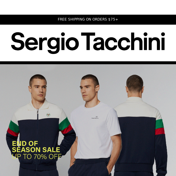 NEW YEAR, NEW YOU: Premium Fits on Sale Now - Sergio Tacchini