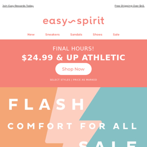 ⏳ Final Hours: $24.99 & Up Athletic + $49 to $69 Comfort Casuals