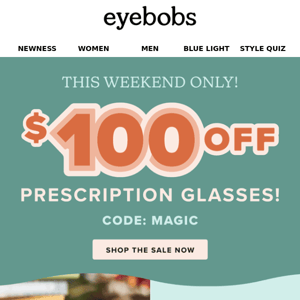 🔥💰Get $100 off NEW prescription glasses!💰🔥