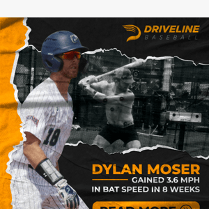 Dylan Moser Gained 3.6 MPH In Bat Speed In 8 Weeks