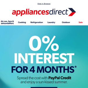 0% interest for 4 months