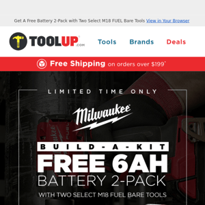 Build-a-Kit: Free Milwaukee Batteries with Bare Tools