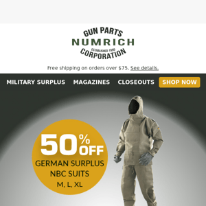 THIS WEEK ONLY - Get 50% off NBC Suits!