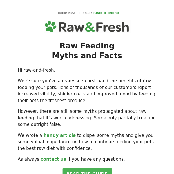 🥩 Raw Feeding Myths Busted