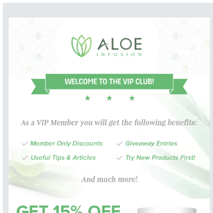 ♛ Welcome to the Aloe Infusion VIP Club