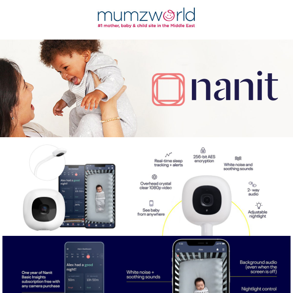 Introducing Nanit - Pro Smart Baby Monitor and Wall Mount.