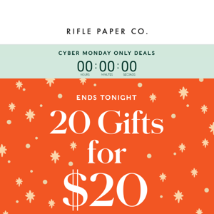 Final Hours ⏳ 20 Gifts for $20 Ends Tonight!