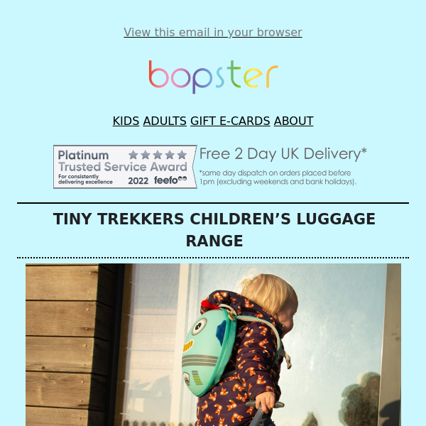boppi Tiny Trekker Children's Luggage Range