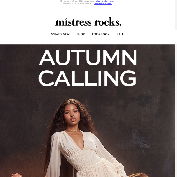 New In : Autumn Calling