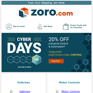 Last Chance to Save with Daily Cyber Offers! Open for 20% off.