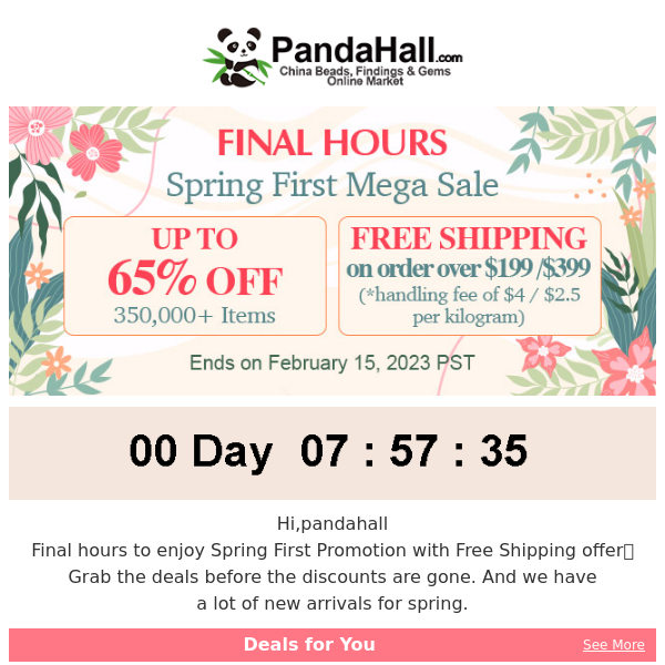 Gone in 48 Hours! 350,000+ Items up to 65% Off with Free Shipping Offer