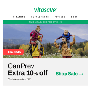 Extra 10% OFF CanPrev vitamins! 😍