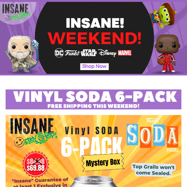 💥FREE SHIPPING on Vinyl Soda Mystery 6-Pack + Sale on Advent Calendars + over 170 vaulted items were added!💥