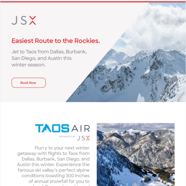 Introducing: Taos Air operated by JSX.
