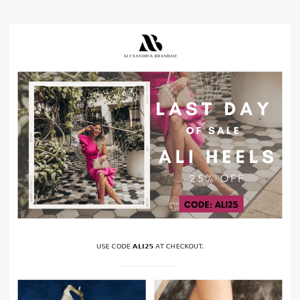 Your last chance to save on Ali Heels🚨