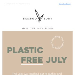 Plastic Free July is here!