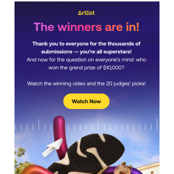 Artlist.io, your Creative Fest winners are here!