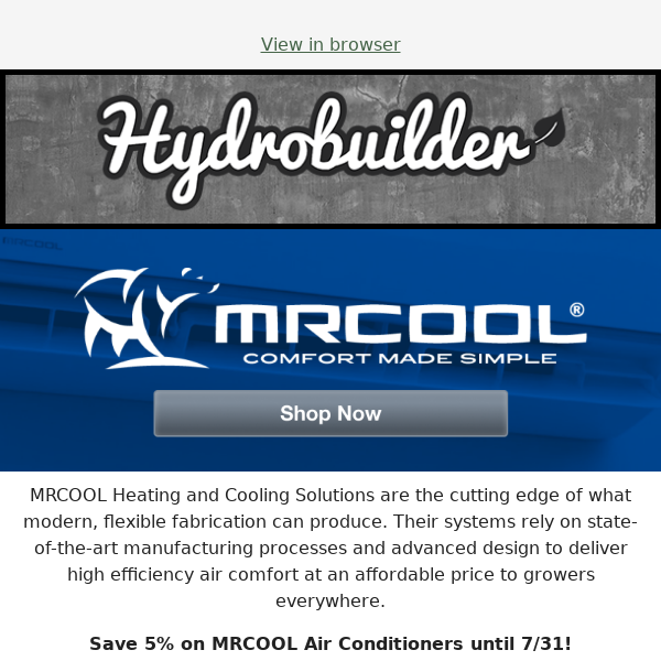 Prioritize the Comfort of Your Grow with MRCOOL