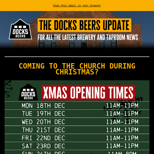 🍻The Docks Beers Update - December 2023