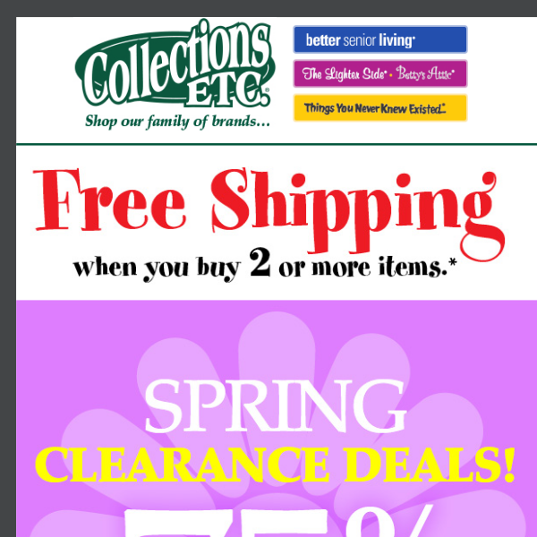 Spring Into Savings: Up to 75% Off Clearance deals!