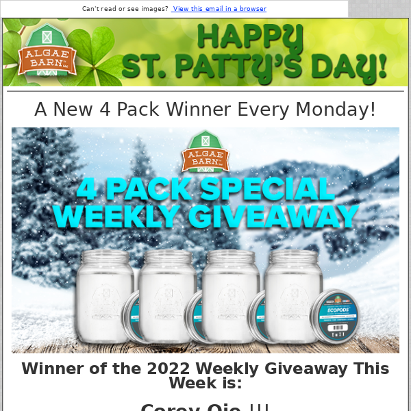 Did You Win an Ecopod 4 Pack Special This Week? Find Out Inside!