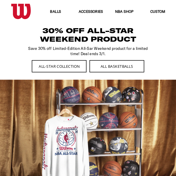 30% OFF ALL-STAR WEEKEND PRODUCT