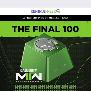 Just Released:  The Final 100 CoD MWII Keycaps