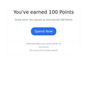 You've earned 100 Points
