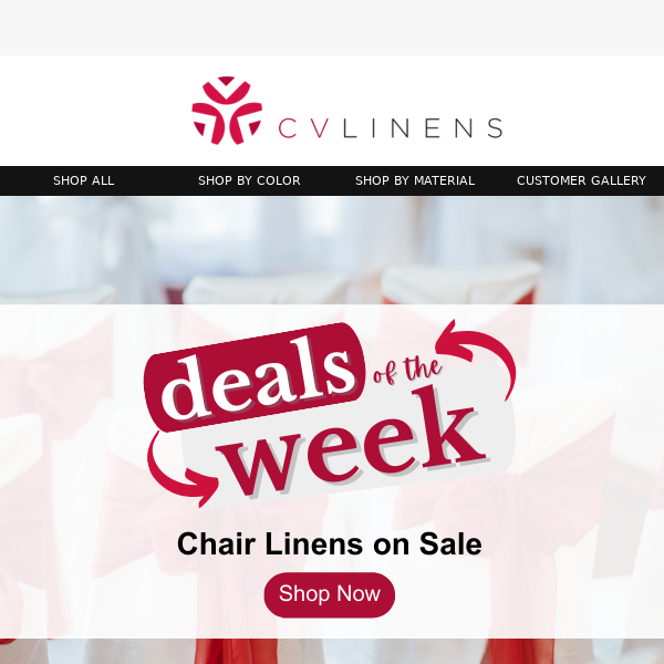 This Week's Deals! Chair Linens on Sale😍