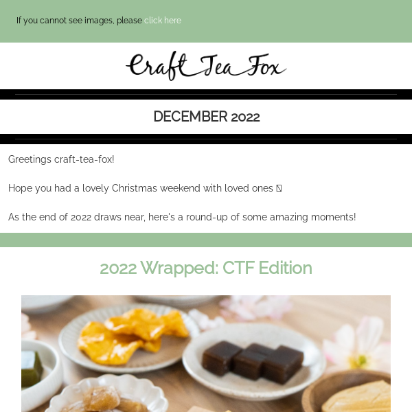 December Updates - Craft Tea Fox