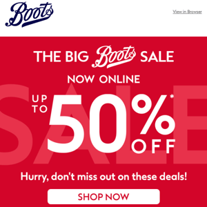 The Big Boots Sale has landed online!