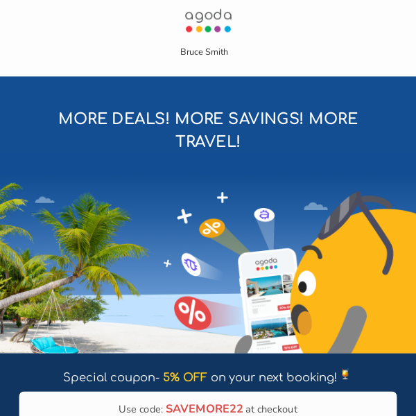 Hey Agoda, check out the top travel deals for this week!