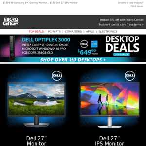 $119 Dell 27" Monitor! $269 ASUS 27" WQHD Curved Gaming Monitor