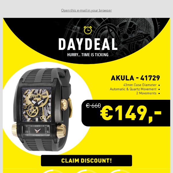 Today's Day Deal: Invicta Akula with 2 movements! 🔥