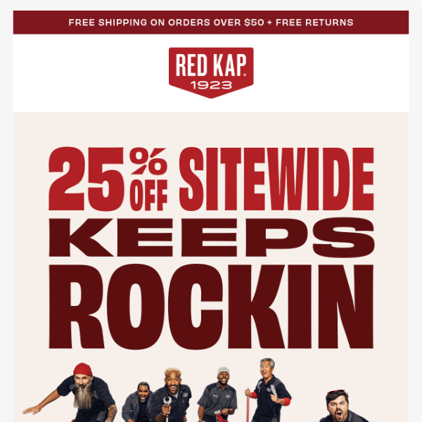 Rock some new gear! Take 25% Off Sitewide.
