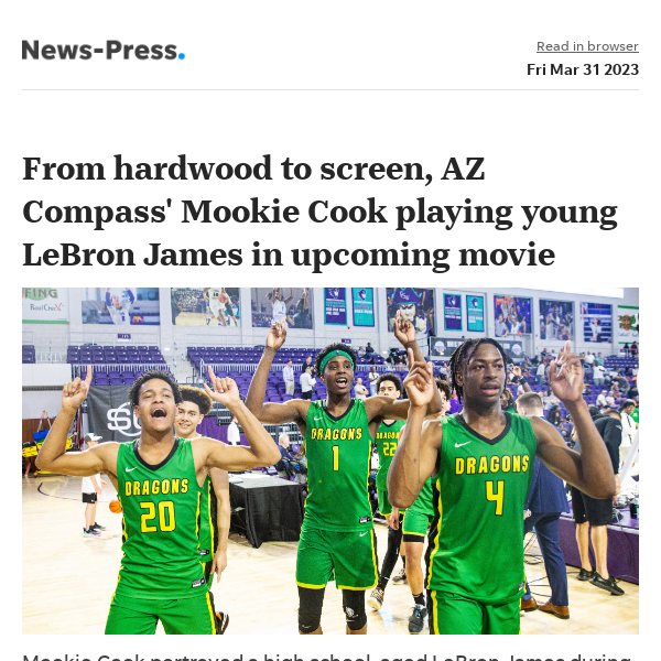 News alert: GEICO Nationals: From hardwood to screen, AZ Compass' Mookie Cook plays young LeBron James in upcoming movie