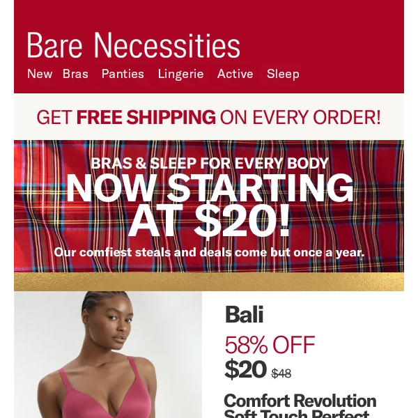 Bras & Sleep Starting At Only $20 + Extra 15% Off Your Order