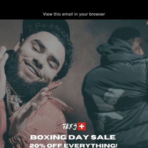20% Off Everything! Boxing Day Sale 🥷
