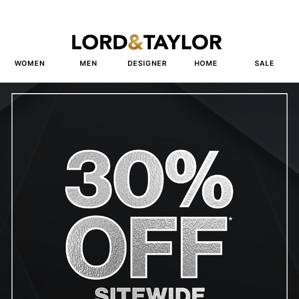 Designer sale up to 50% off + 30% off sitewide
