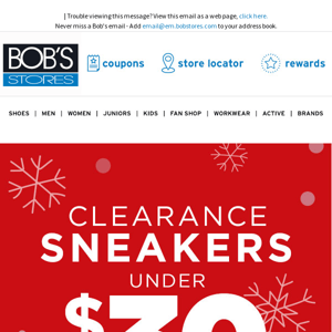 CLEARANCE Sneakers UNDER $30