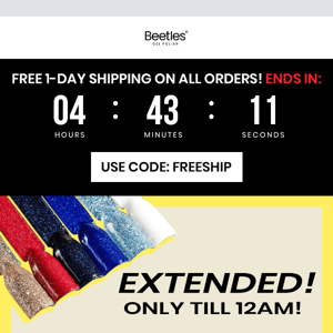 4Hr Countdown For FREE 1-Day Shipping⏰⏰