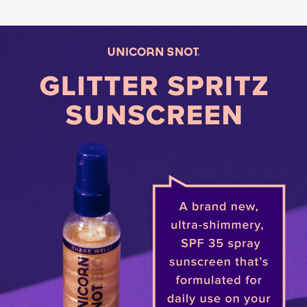 New Ultra-Shimmery Spray-on Sunscreen