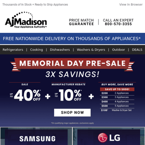 Memorial Day Pre-Sale!-3X Savings!