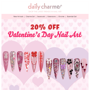 NEW ARRIVALS 😍 20% Off Valentine's Day Nail Art