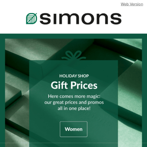Gift prices, a present from us to you!
