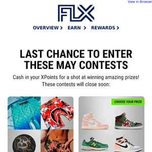 It’s your last chance to enter four May sweepstakes!