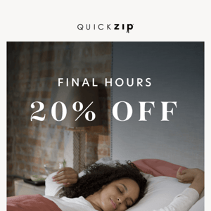⏰ Final Day for 20% off! ⏰